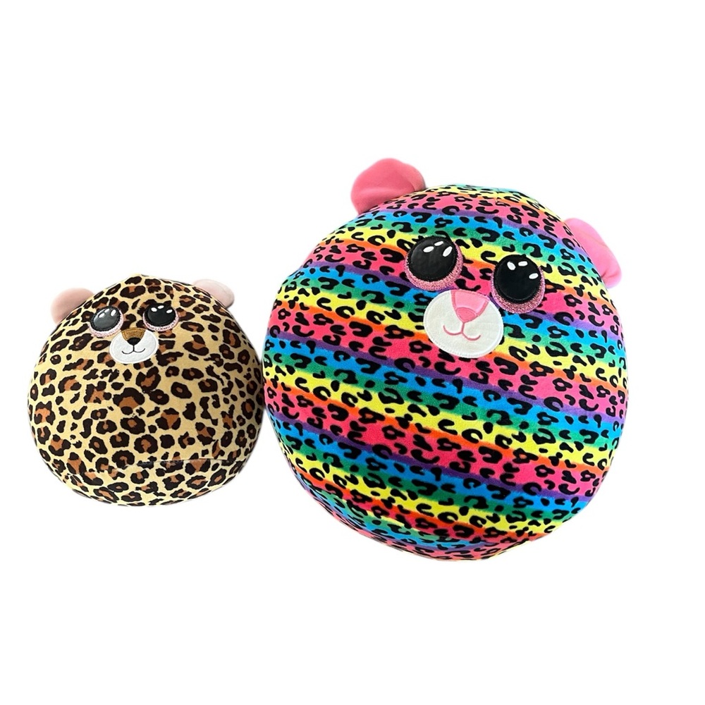 Ty plush pillows. 10 inch and 14 inch bundle. Leopards Plush Small Pet Toy Set